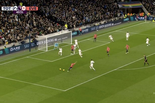 Everton left raging as second ball ends up on pitch to stop dangerous attack at Tottenham