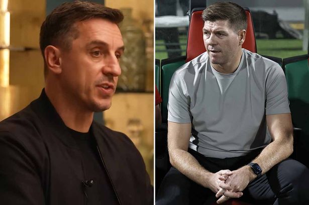 Steven Gerrard drops F-bomb in response to Gary Neville’s Man Utd transfer conversation