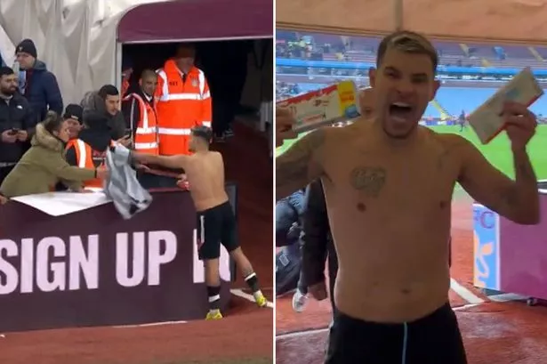Newcastle hero Bruno Guimaraes swaps shirt for Kinder Bueno chocolate in ‘sweet deal’