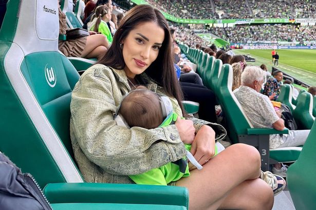 Ex-Celtic star’s WAG attacked by angry fan while breastfeeding her baby inside stadium