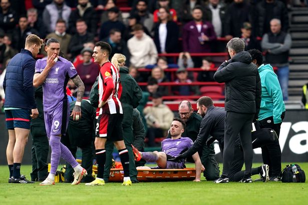 Liverpool suffer crushing double injury blow as Diogo Jota and Curtis Jones forced off