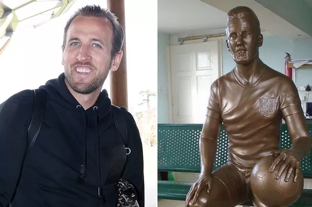 Harry Kane statue that cost over £7k is finally unveiled after years hidden in storage