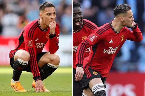 Antony branded ‘pathetic’ for petulant reaction to Man Utd beating Coventry