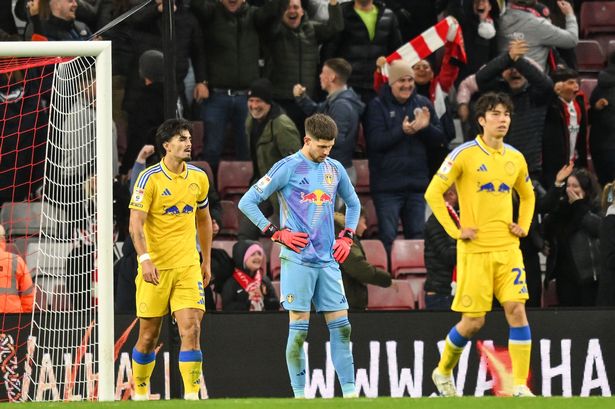 Illan Meslier’s Leeds teammate blames ‘massive dent in pitch’ for Sunderland howler