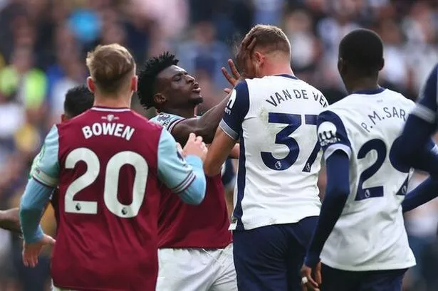 Mohammed Kudus sent off for flooring three Tottenham stars in West Ham red card meltdown