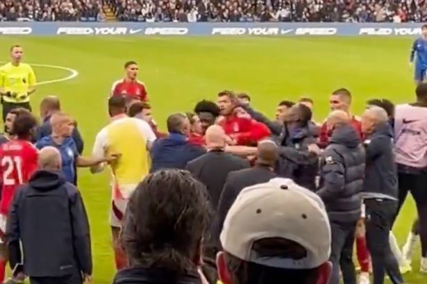 Chelsea star Nicolas Jackson ‘slaps opponent in face’ in Nottingham Forest brawl
