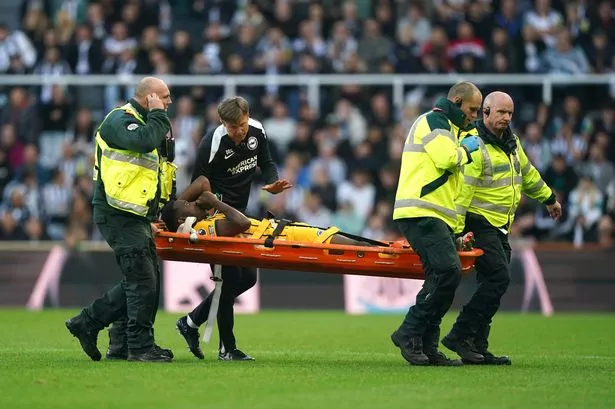 Danny Welbeck stretchered off with back injury as ex-Man Utd and Arsenal ace given oxygen