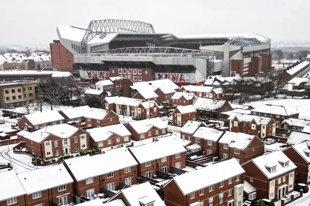 When the snow is set to stop as Liverpool and Man Utd clash in winter wonderland