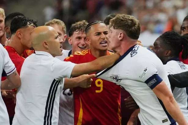 England U21s Euros win over Spain ends in chaos as massive brawl sparked at full-time