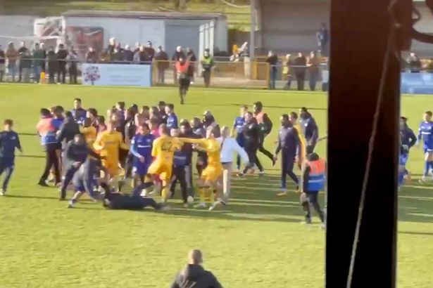 Non-league football match ends in massive brawl as players vow to ‘kill each other’