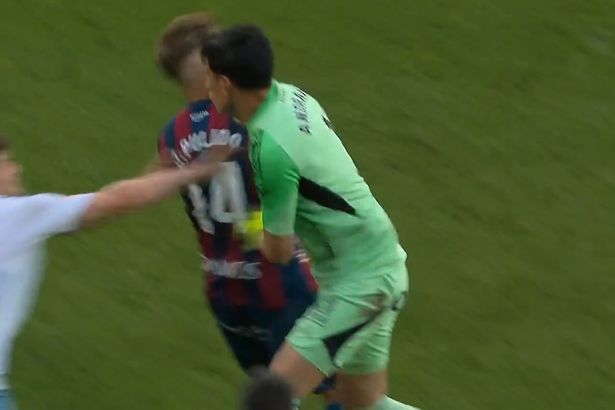 La Liga 2 clash erupts into mass brawl as goalkeeper throws punch and three sent off