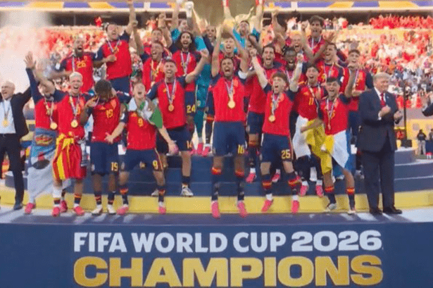 Donald Trump hijacks Spain World Cup trophy lift as he ignores FIFA President Infantino’s plea